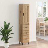  Highboard Umjetnički hrast 34,5 x 34 x 180 cm Konstruirano drvo Slike