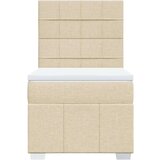  Krevet s oprugama i madracem krem 100 x 200 cm od tkanine | shoptok.hr