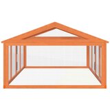 vidaXL Boks za životinje smeđi 200 x 112 5 x 74 cm od masivne borovine | shoptok.hr