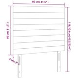  LED uzglavlje plavo 80x5x118/128 cm od tkanine | shoptok.hr