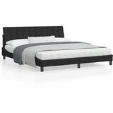 vidaXL Okvir za krevet s uzglavljem crni 180x200 cm baršunasti | shoptok.hr
