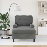  Ležaljka s jastukom Tamno siva 91 x 157 x 91 cm Baršun | Eponuda.com