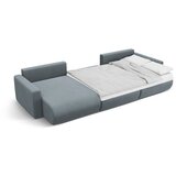 Cosmopolitan Design Prljavo plava baršunasti sklopiva/s prostorom za odlaganje kutna garnitura (u obliku slova "U") Belfast – | shoptok.hr