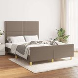  Posteljni okvir z vzglavjem taupe 140x200 cm blago, (20737051) Cene