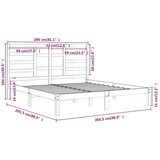  Za krevet od masivne borovine bijeli 200 x 200 cm | shoptok.hr
