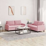  2-dijelni set sofa s jastucima ružičasti baršunasti | shoptok.hr