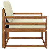  Set vanjskih sofa Čvrsto drvo akacije i Textilene Prirodna Smeđa 95,5 x 83 x 73 cm | Shoptok.si