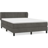  Box spring posteljni z vzmetnico temno siv 140x190 cm žamet, (20736256) | Shoptok.si