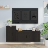  2-dijelni set TV ormarića crni od konstruiranog drva | shoptok.hr