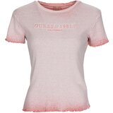 Guess Majice s kratkimi rokavi SS CN EDURNE TEE Rožnata | Shoptok.si