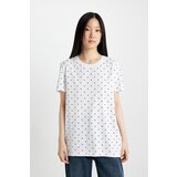 Defacto Long Fit Crew Neck Printed Combed Cotton Short Sleeve T-Shirt Cene