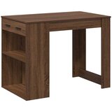 Maison Chic Pisalna miza - pisarniška miza - Računalniška miza s predalom in polico rjavi hrast 102x62x77,5 cm, (21785211) Cene