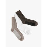 Koton 3-Piece Socks Set Multicolored Textured Cene