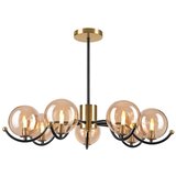  Luster na šipci GEORGIA 7xE14/5W/230V zlatna/zadimljeno bež | Eponuda.com