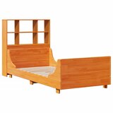 Krevet s regalom za knjige bez madraca 100x200 cm masivno drvo | Eponuda.com