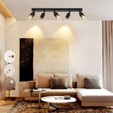 Nettlife moderna črna stropna svetilka: 3 nastavljivi kovinski stropni reflektorji, stropna svetilka GU10, za spalnico, brez žarnice, (22116731) | Shoptok.si