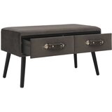 The Living Store Klubska mizica siva 80x40x46 cm žamet - Klubska Mizica, (21421309) | Shoptok.si