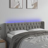  LED uzglavlje svjetlosivo 147x16x78/88 cm baršunasto | shoptok.hr