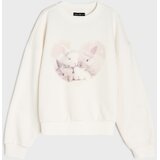 Sinsay Boxy crewneck majica s motivom zečeva | shoptok.hr