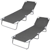  Ležaljka za plažu - siva 712000 - 2 komada | ePonuda.com
