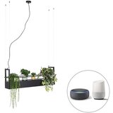 QAZQA Pametna viseča svetilka črna s stojalom, vključno s 4 WiFi GU10 - Cage Rack | Shoptok.si