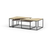 Marckeric Stolići za kavu u setu 3 kom s pločom stola u dekoru hrasta 70x110 cm Titan – | shoptok.hr