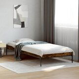 Maison Chic Posteljni okvir - Enojna postelja - Postelja za odrasle dimljeni hrast 90x200 cm inž. les in kovina-J8597, (21766021) | Shoptok.si