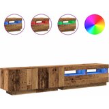 Maison Chic TV omarica - TV stojalo - Televizijska omarica z LED starinski les 200x35x40 cm inženirski les, (21702000) | Shoptok.si