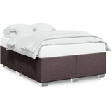  Okvir za krevet bez madraca tamnosmeđi 140 x 190 cm od tkanine | shoptok.hr