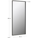 Kave Home Zidno ogledalo 80x180 cm Nerina Dark – | shoptok.hr