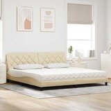  Krevet s madracem krem 200 x 200 cm od tkanine | shoptok.hr