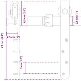 vidaXL Komplet kliznih vrata ormarića 213 cm ugljični čelik | shoptok.hr