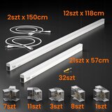  LED stropno svetlo LED/384W/85-265V 4000K 484x243 cm CRI 90 IP54 bela | Eponuda.com
