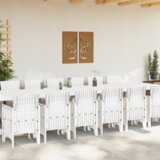  Komplet za jedilnico v vrtu 15 pcs Bela Polt rattan | Shoptok.si