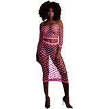 Ouch! Glow in the Dark Long Sleeve Crop Top and Long Skirt Neon Pink S/M/L Cene