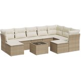  10-dijelni set vrtnih sofa s jastucima bež od poliratana | shoptok.hr