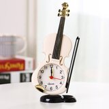 Venisymlis Budilka V Obliki Violine Ustvarjalna Prenosna Tiha Preprosta Tiha Ura Kreativno Glasbilo Namizna Dekoracija Bela, (22059820) Cene