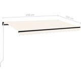  Tenda na ručno uvlačenje s LED svjetlima 450 x 350 cm krem | shoptok.hr