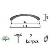 Dabel ručica za nameš c40 b-ni 96/111/27 mm 2kom m4x22 | ePonuda.com