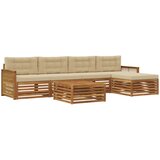  Set vanjskih sofa 6 kom. Prirodna i bež | shoptok.hr