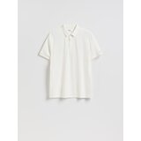 Reserved Regular polo majica s dodatkom svile - bijela | shoptok.hr