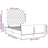 vidaXL Postelja Temno Siva 120x200 cm Velvet | Shoptok.si