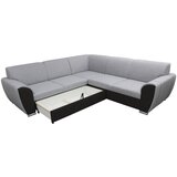 Livetastic KOTNA SEDEŽNA GARNITURA, gladka tkanina črna, svetlo siva | Shoptok.si