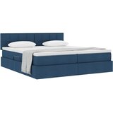 Krevet s od storage s madracem Plava 200 x 200 cm Lažna koža | shoptok.hr