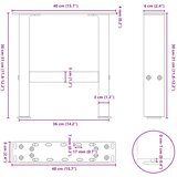  Noge za klub stolić bijele 2 kom 40 x (30-31) cm čelik | shoptok.hr