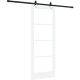 vidaXL Klizna vrata s hardver setom bijela 78x202 cm od drva borovine | shoptok.hr