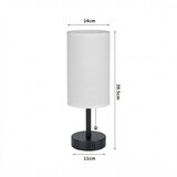  Brilagi - Stona lampa sa USB portom TABLON 1xE27/25W/230V crna/bela | Eponuda.com