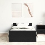  Okvir kreveta bez madraca Crni hrast 100x200 cm Inženirsko drvo | Shoptok.si