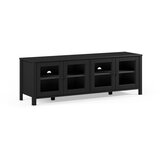 Marckeric Crna TV komoda od masivnog bora 150x50x40 cm Alessandra – Cijene