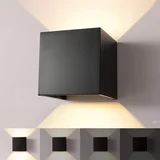 12W LED stenska svetilka z nastavljivim kotom svetlobe - črna